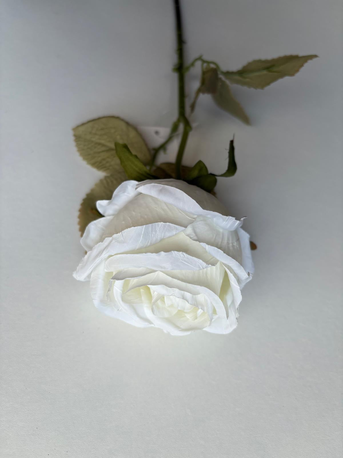 Luxe Roos halfopen XL 66x8cm wit (nummer 2)