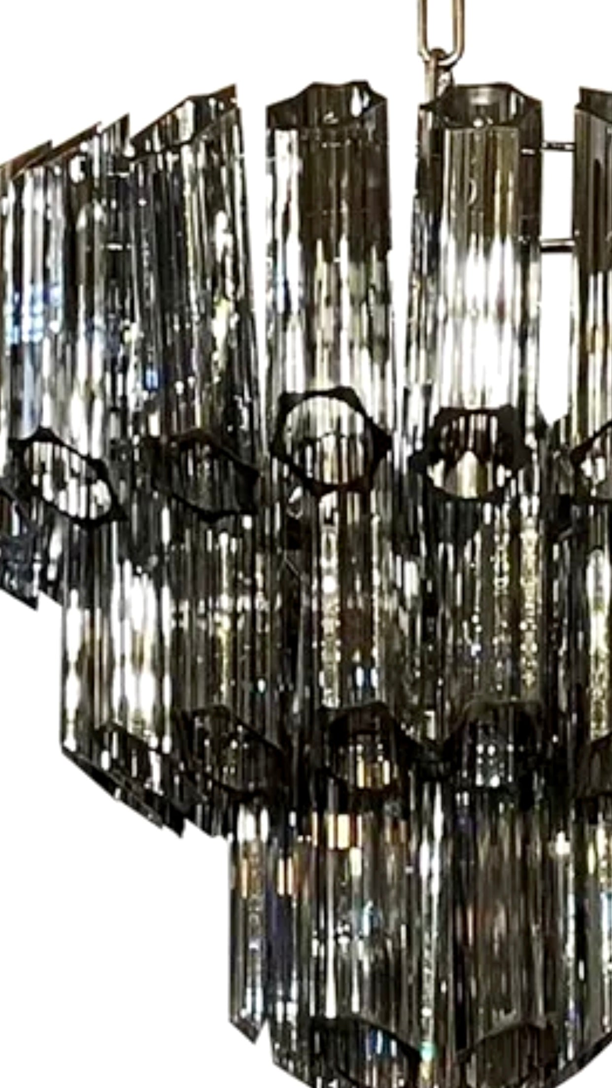 Kroonluchter Smokey kristallen