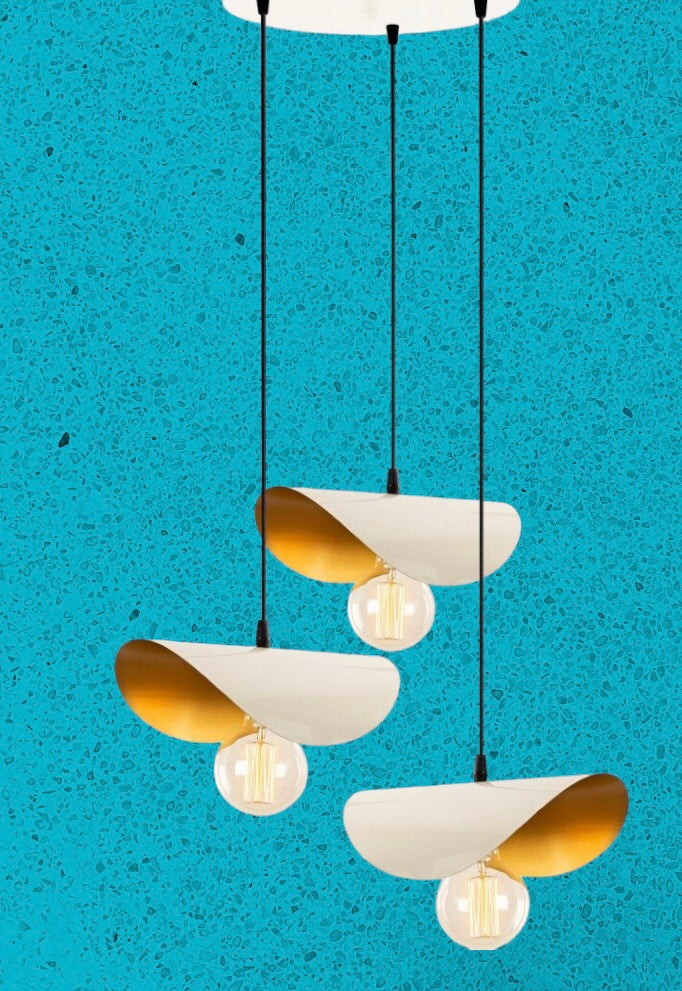 Hanglamp wit/goud