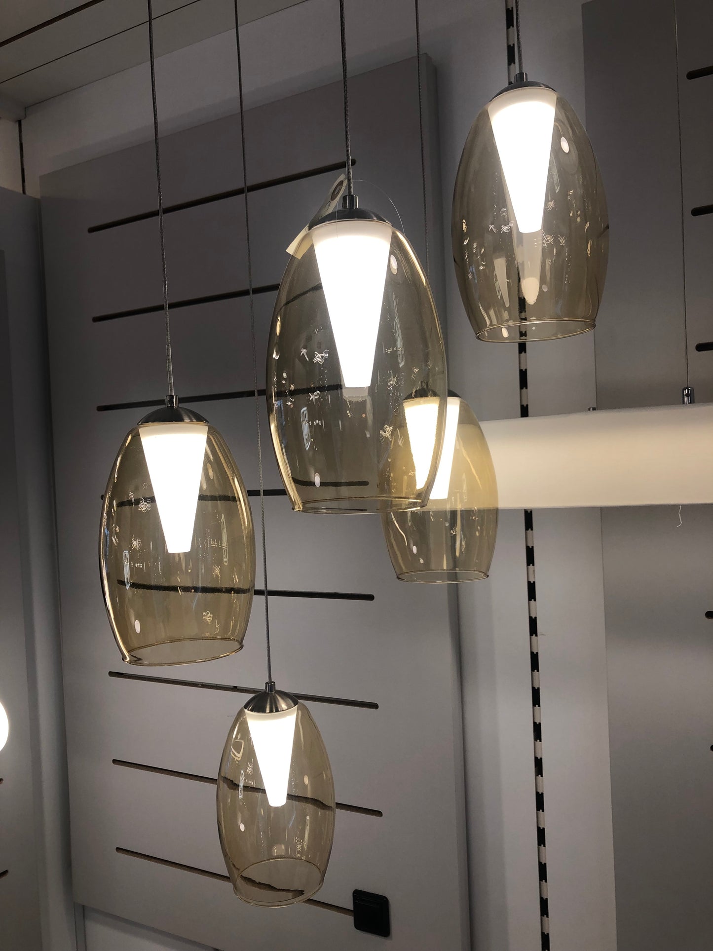 Glazen led hanglamp Smokey