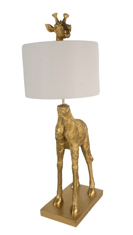 Tafellamp giraffe met kap