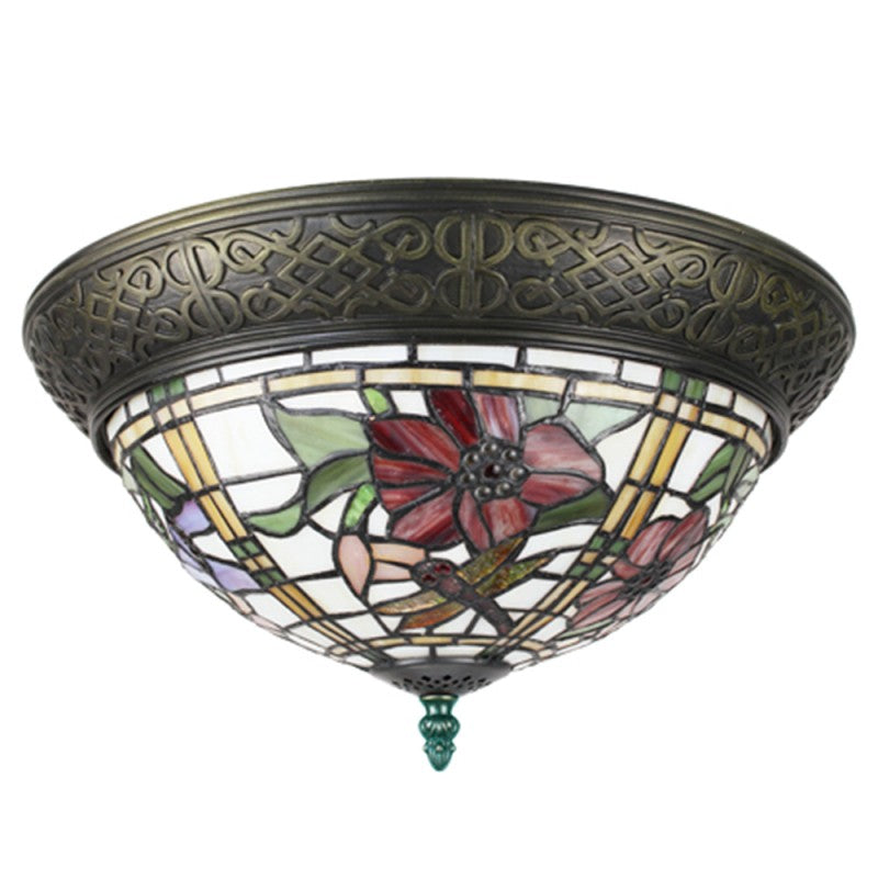 Plafondlamp Tiffany kleurrijk