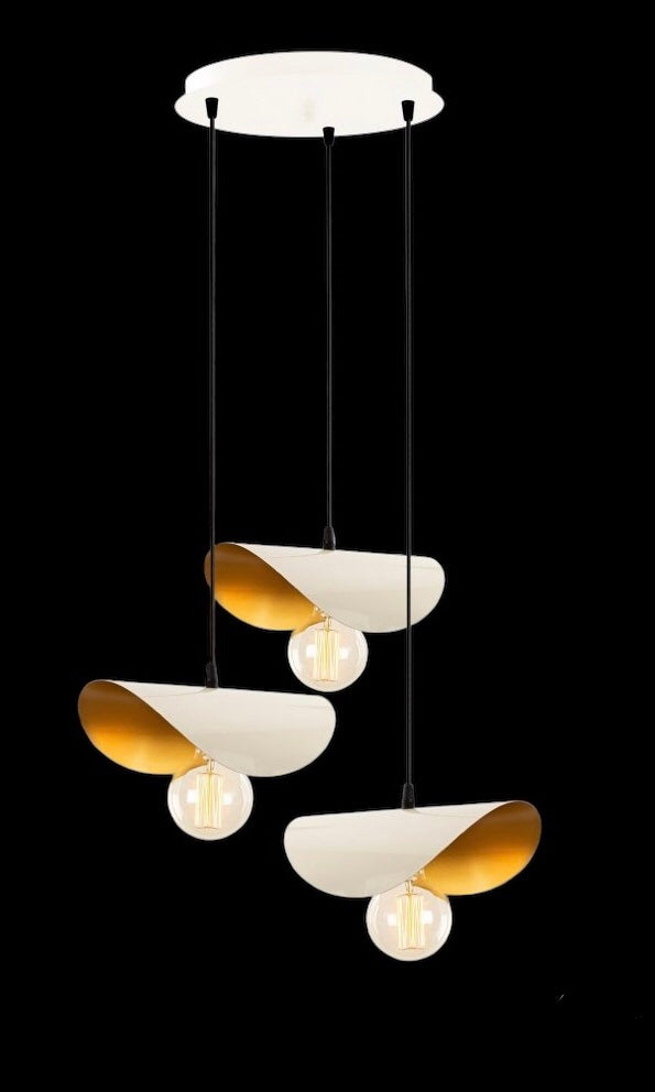 Hanglamp wit/goud