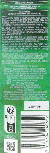 Adidas douche 400ml Active Start