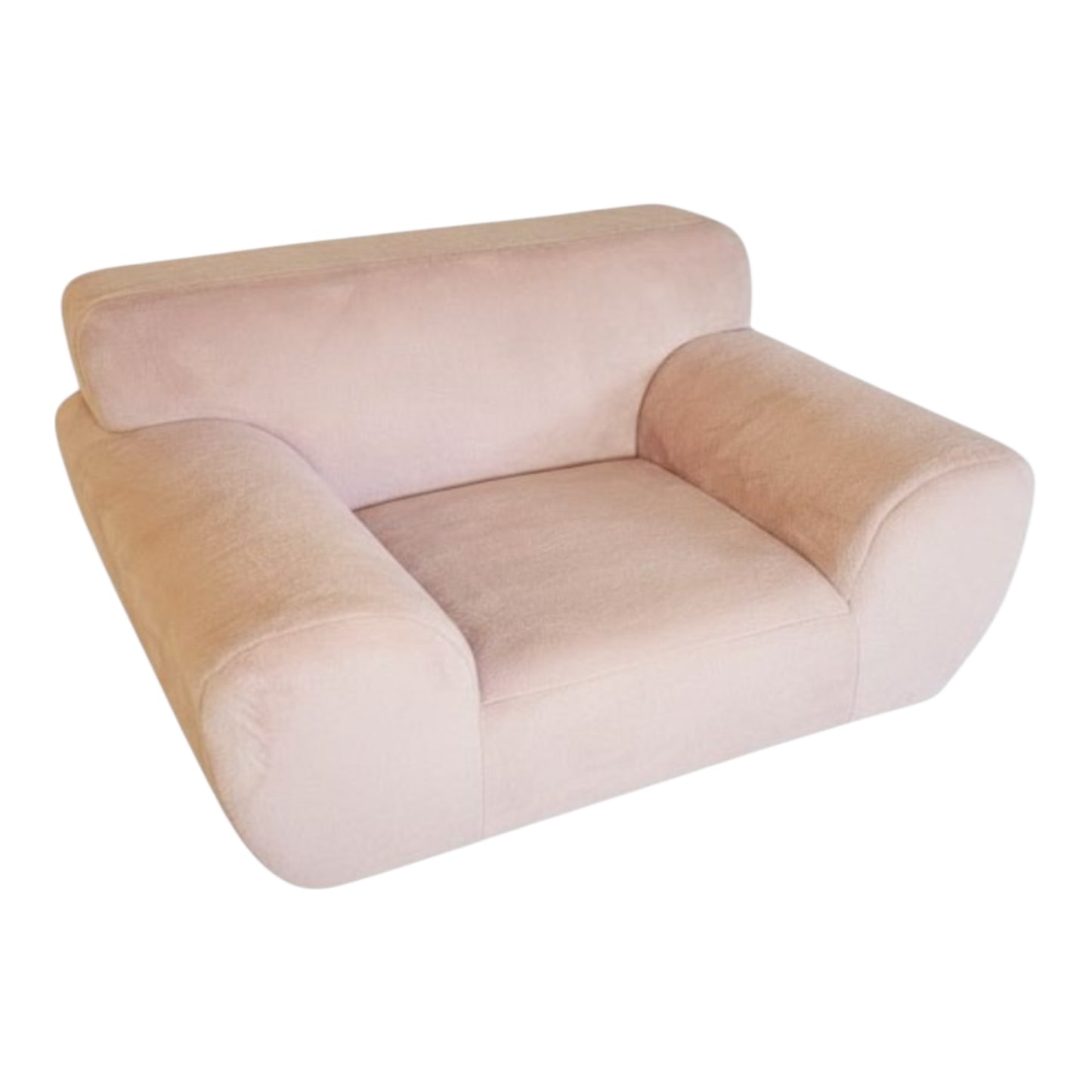 XXL LAIZY CHAIR FLUFFY STOF PINK L126CM X B102CM X H79CM