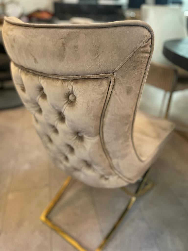 Eetkamerstoel Rixos crème/zwart