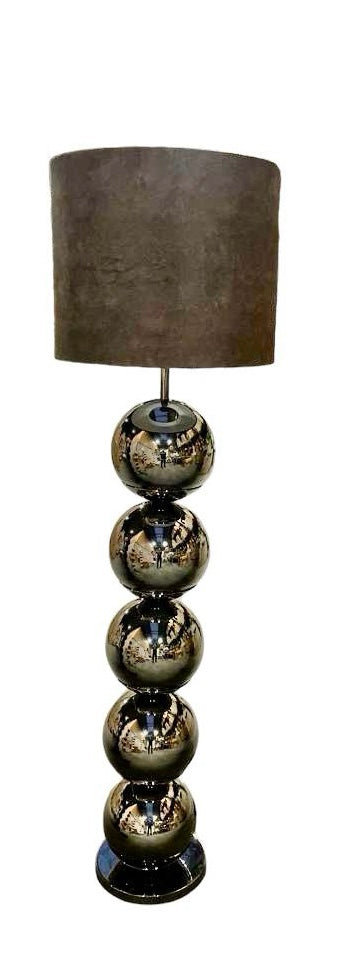 Vloerlamp 5 ballen zwart