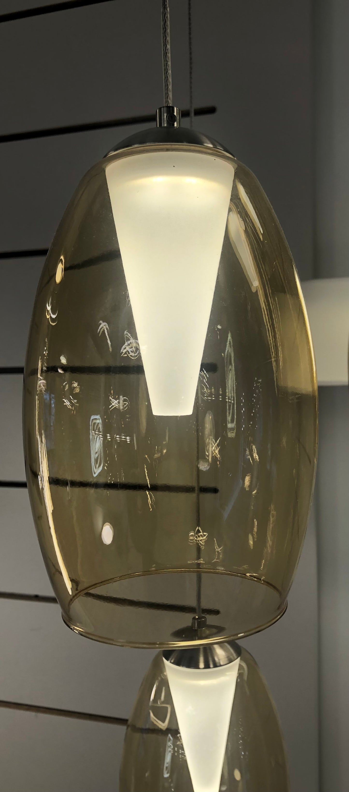 Glazen led hanglamp Smokey