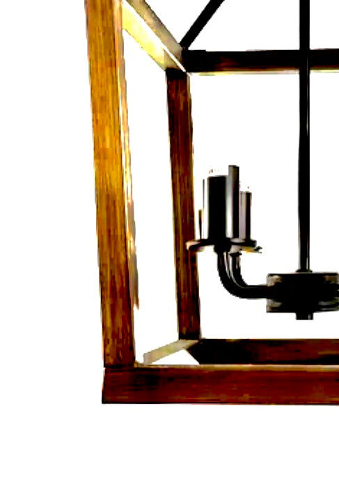 Design Hanglamp lantaarn wood