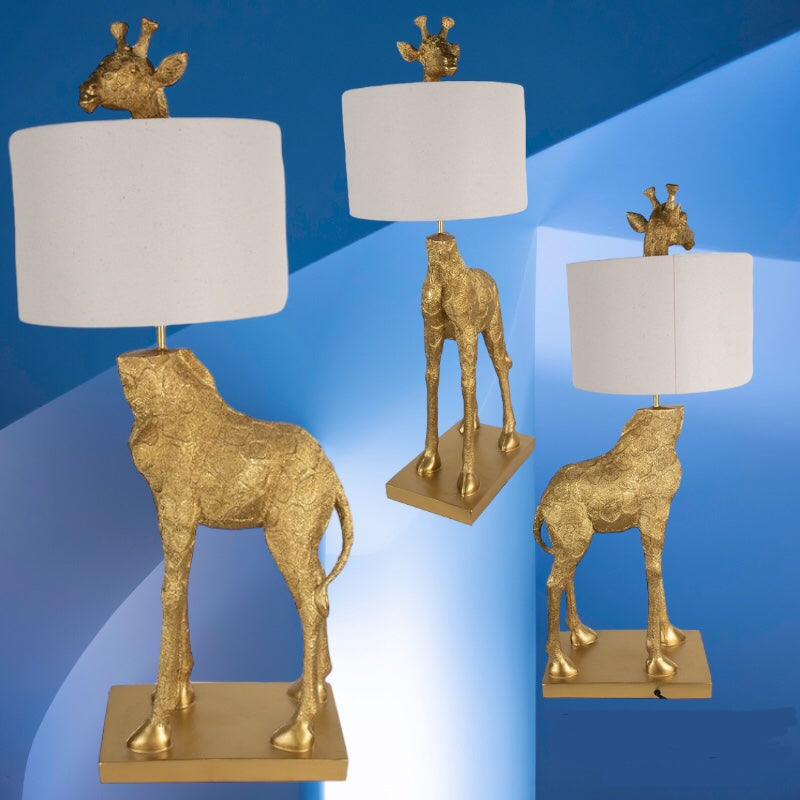 Tafellamp giraffe met kap