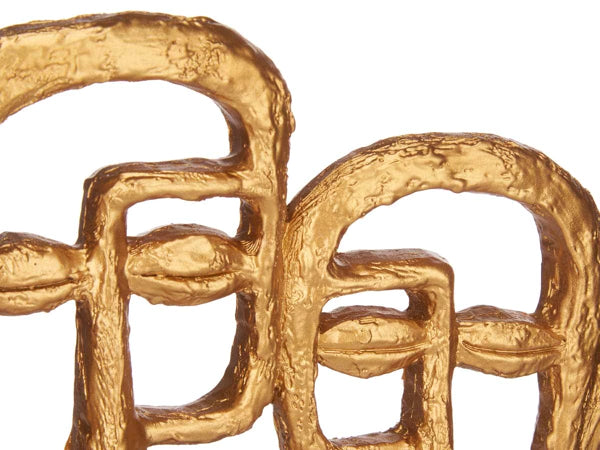 Ornament dubbelzijdig gezicht goud/zwart