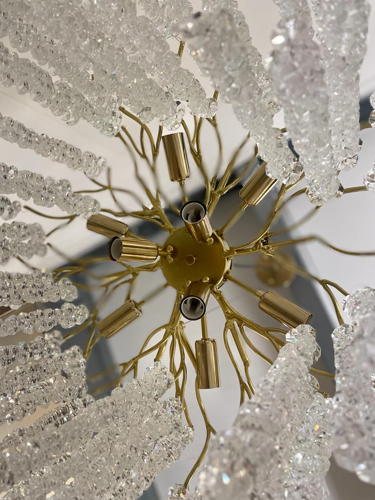 Kristallen kroonluchter rond/goud Ø80