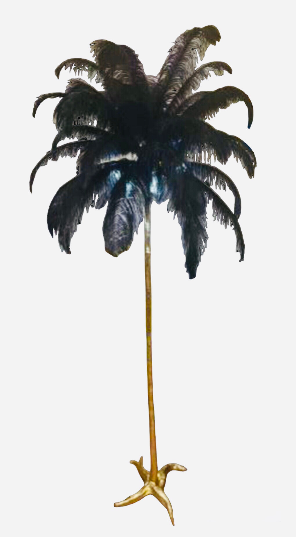 Vloerlamp kokospalm goud/zwart