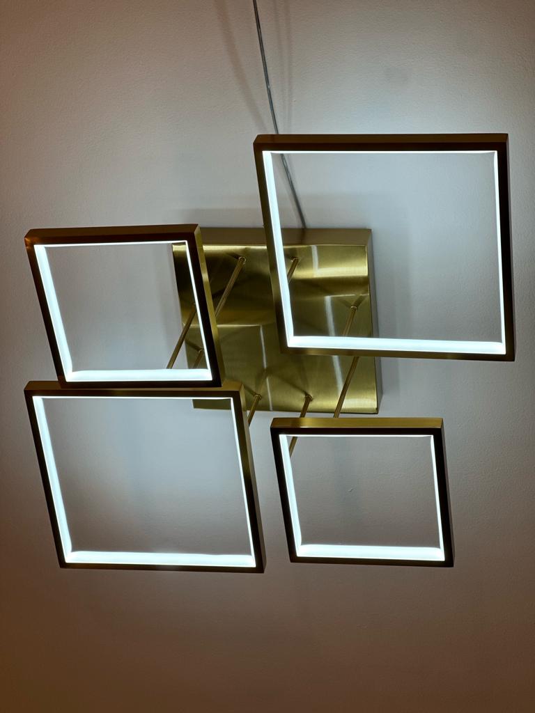 Vierkan led design plafondlamp