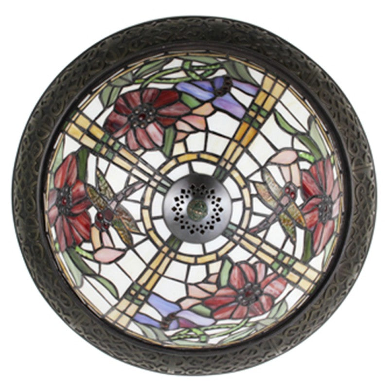 Plafondlamp Tiffany kleurrijk