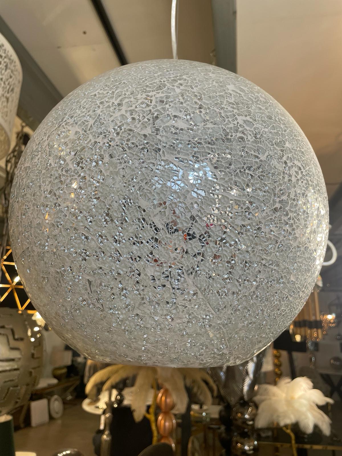 Mozaïek hanglamp bol/wit