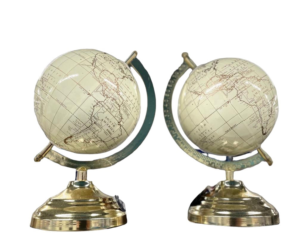 Wereldbol goud/wit