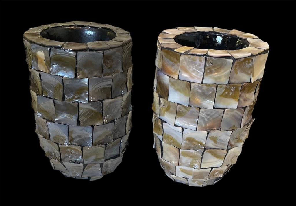 Antraciet Vaas Met Schelpen