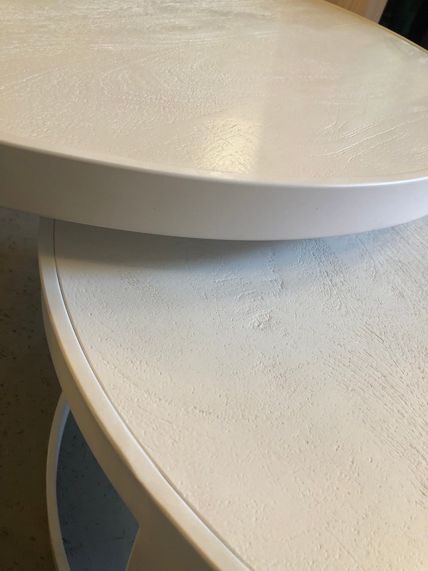 Bijzettafel Dublo Duo wit Ø80/60 set