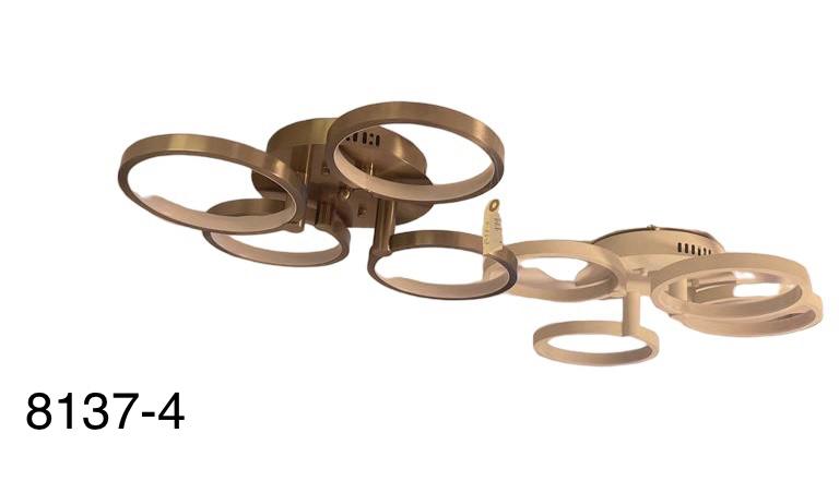 Plafondlamp 4 ringen maat grijs
