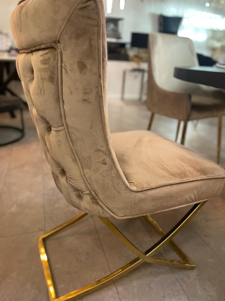 Eetkamerstoel Rixos crème/zwart