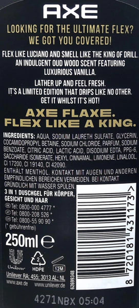 Axe Douche 250ml Flaxe