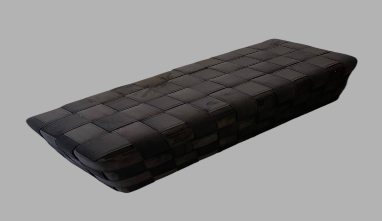 Hocker zitbank zwart 120cm