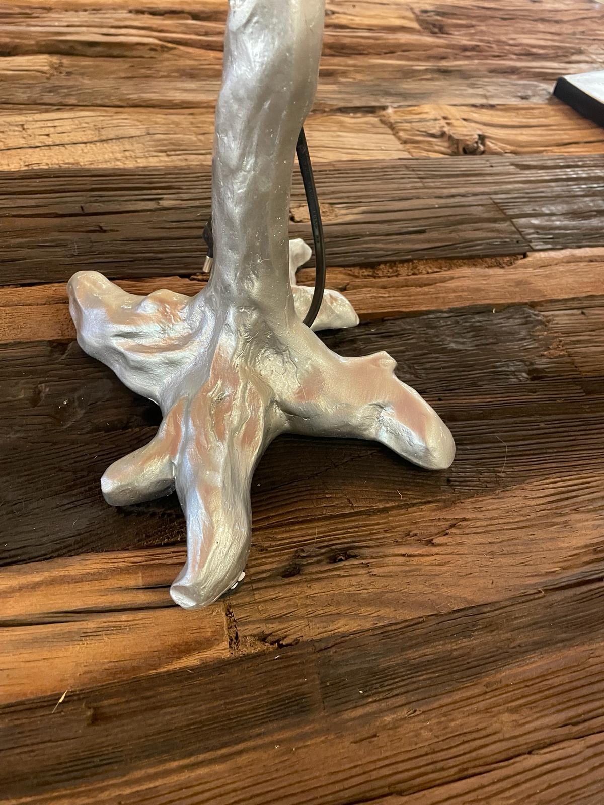 Tafellamp struisveren zilver/paars