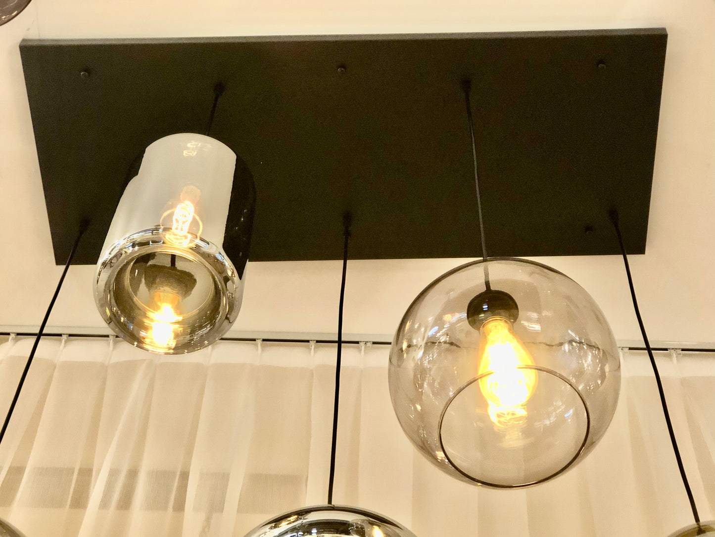 Hanglamp smokey glazen