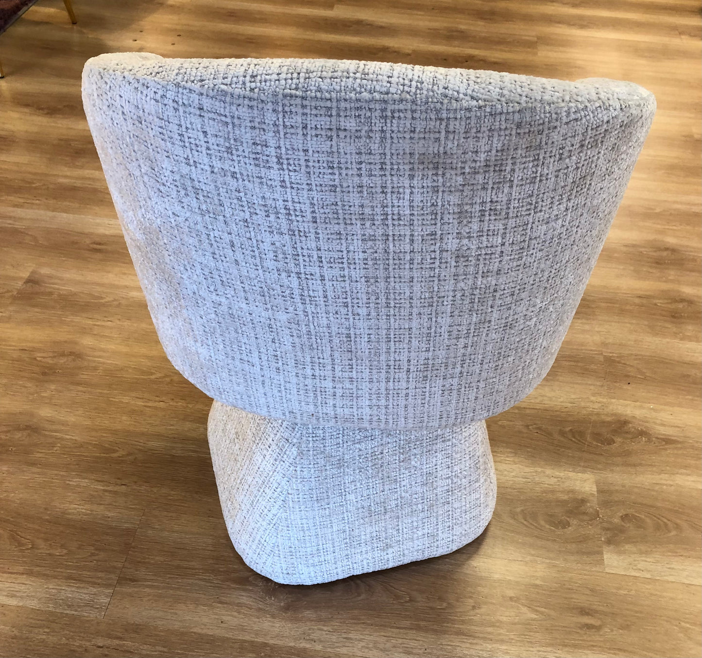 Eetkamerstoel Fleece 360 graden draaibaar beige gestoffeerd