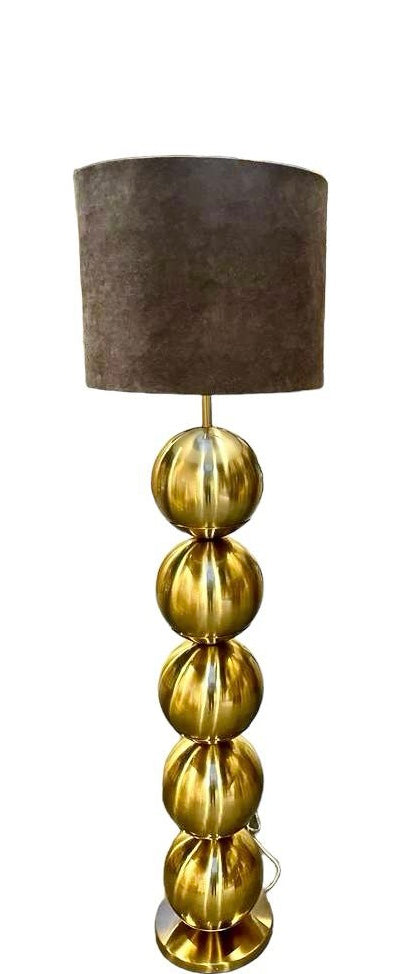 Vloerlamp 5 ballen goud/mat