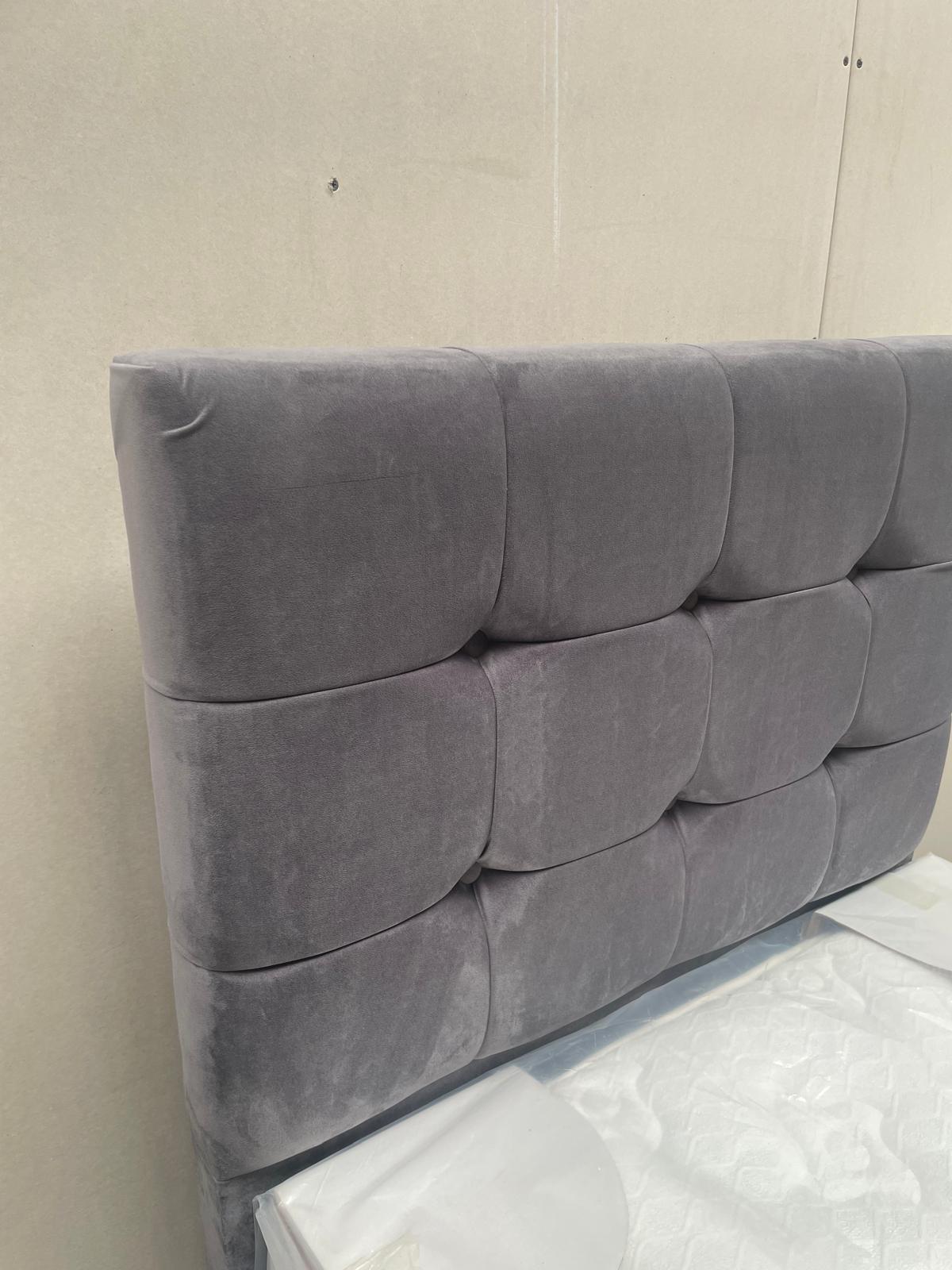 Boxspring antraciet Larissa 90cm met opberg