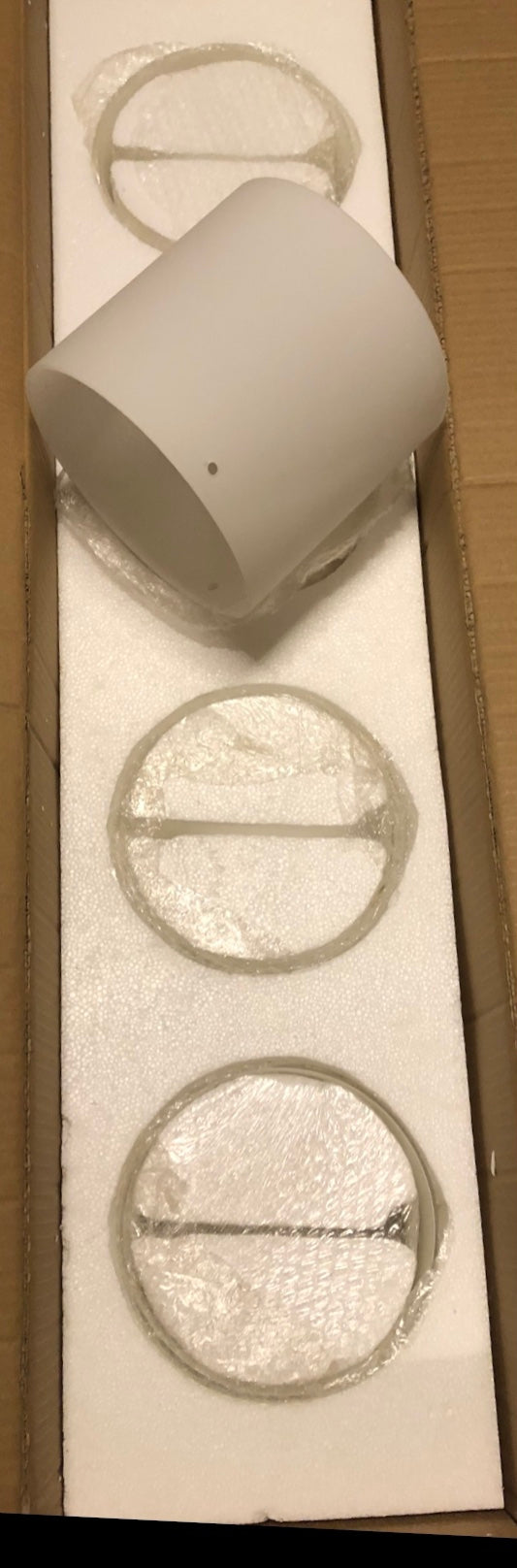 4 glazen hanglamp witte met zilver