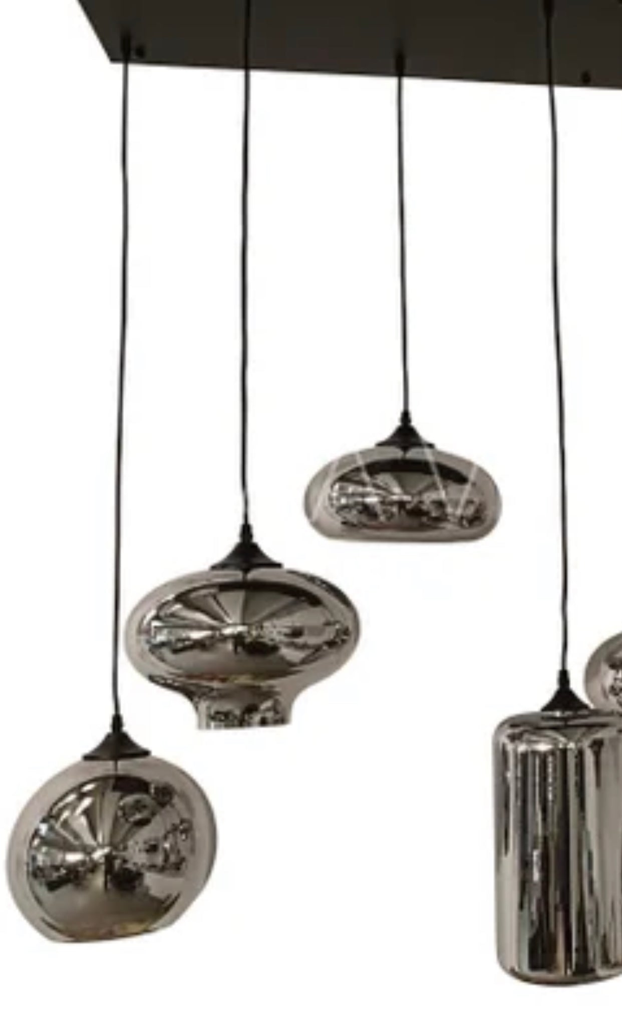 Smokey 8 glazen hanglamp