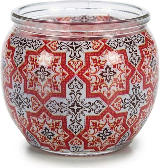 Geurkaars Granaatappel - 20 branduren - Rood - 7,6 x 6,5 x 7,6