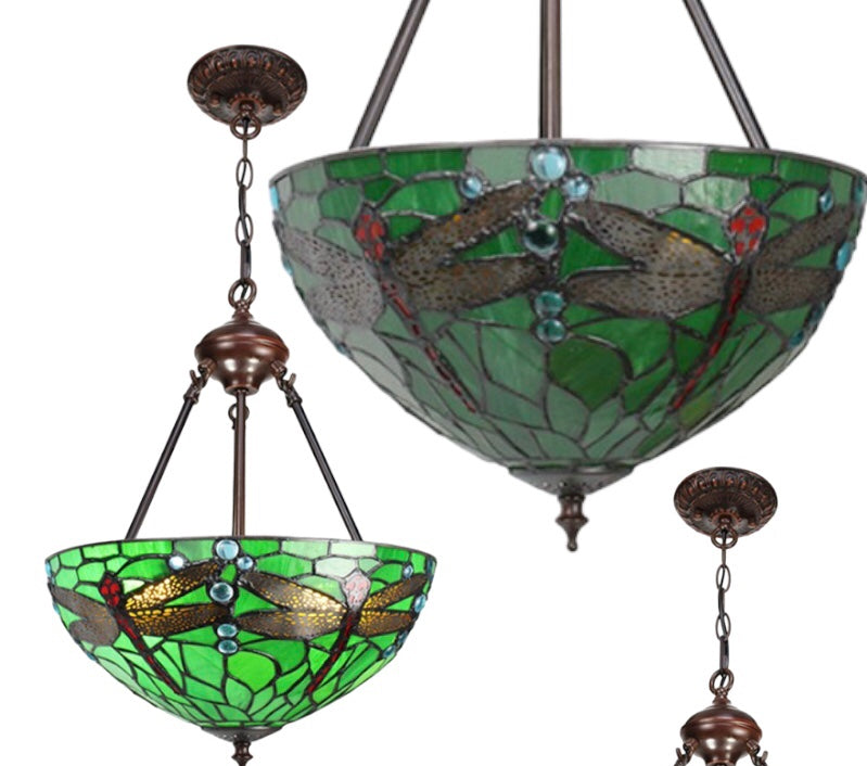Hanglamp Tiffany libellen groen
