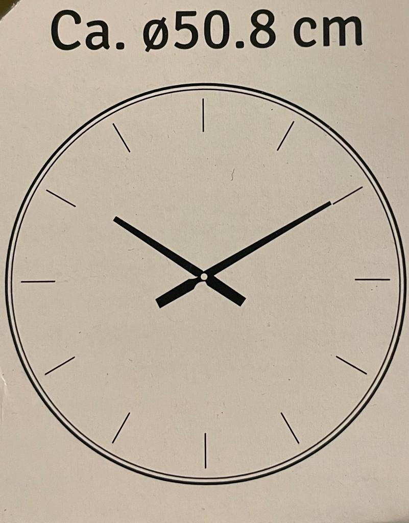 Wandklok wit/goud