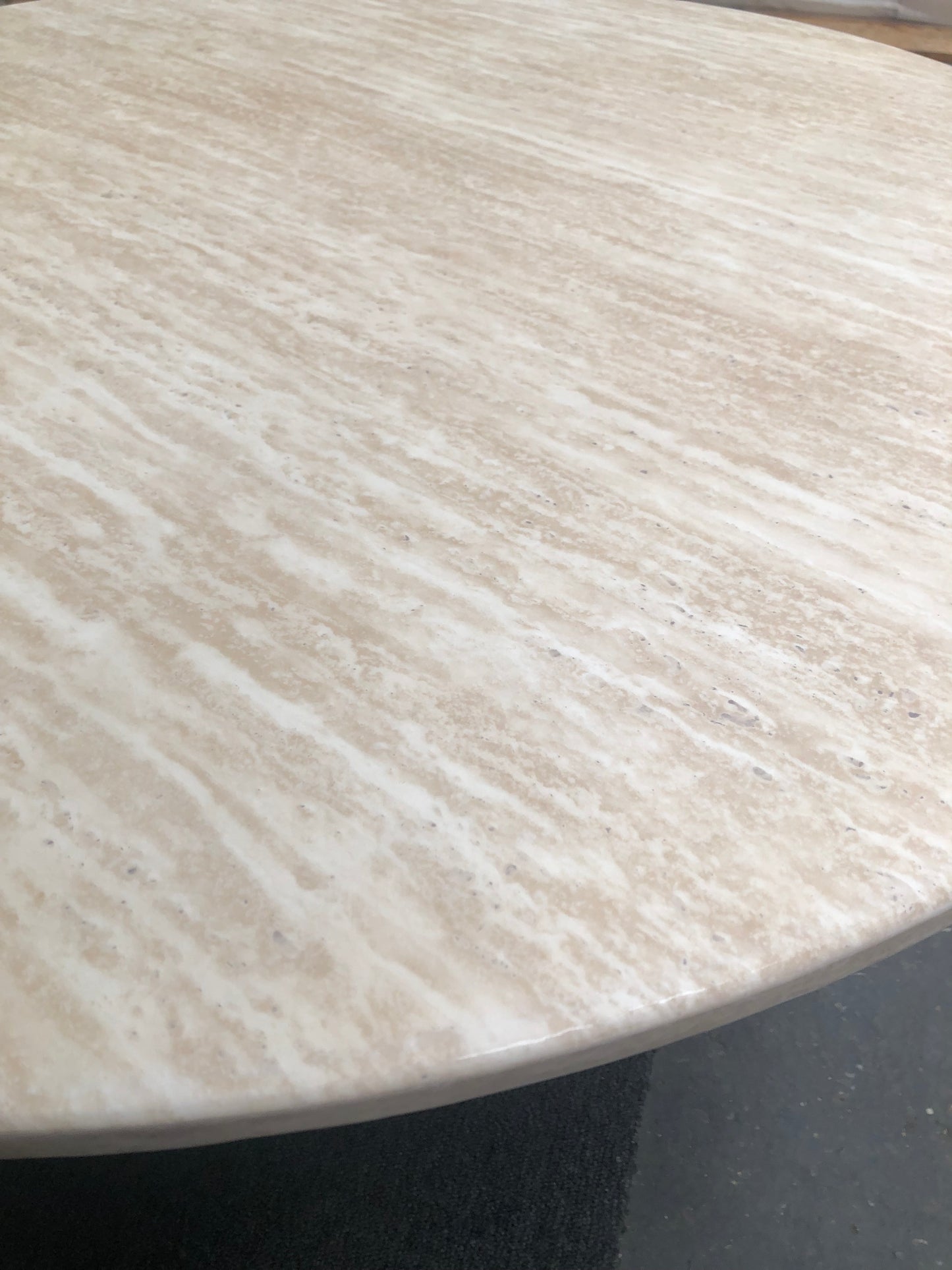 Travertine ronde salontafel tafel 100cm