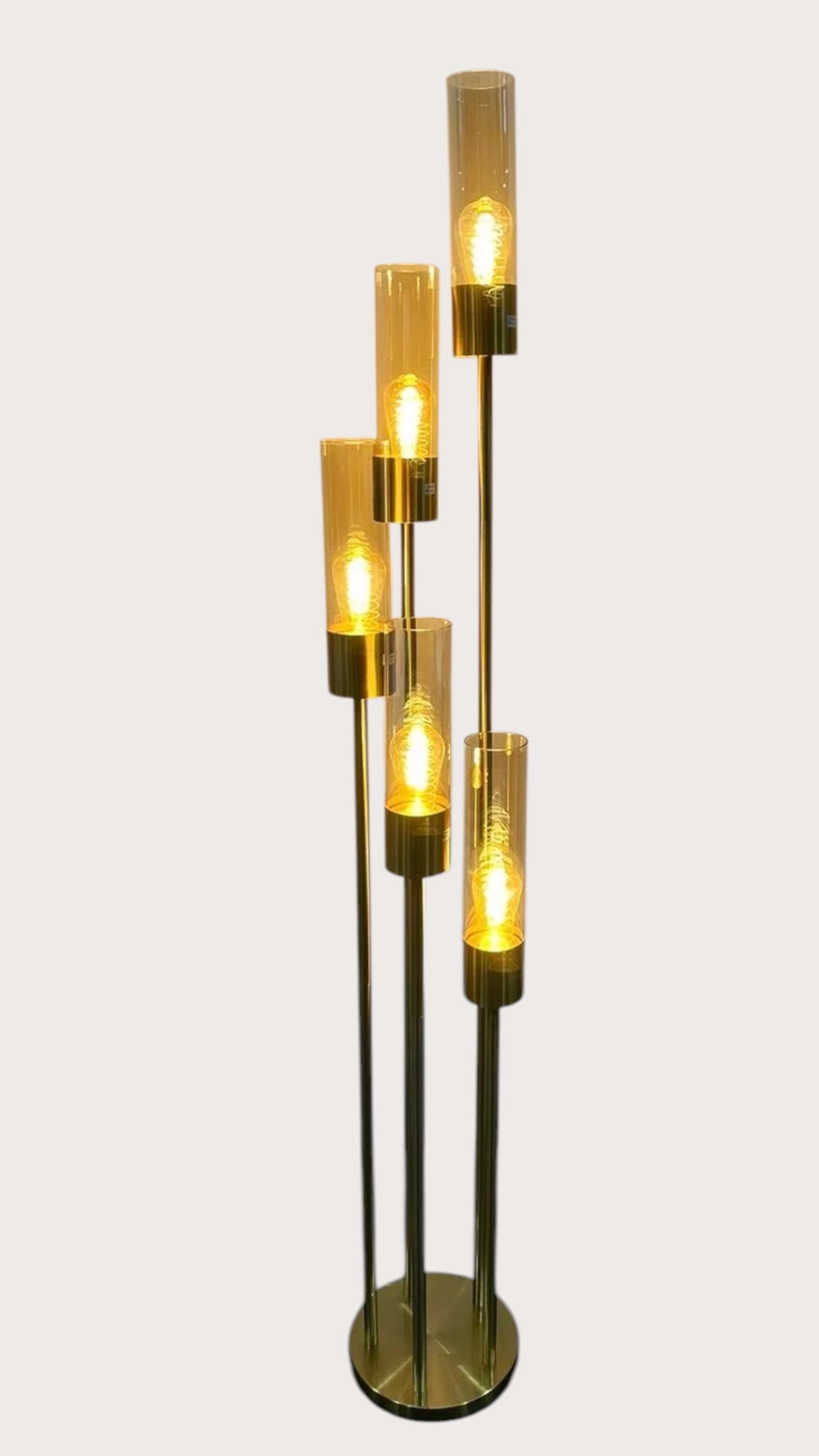 Vloerlamp Candle 165cm goud