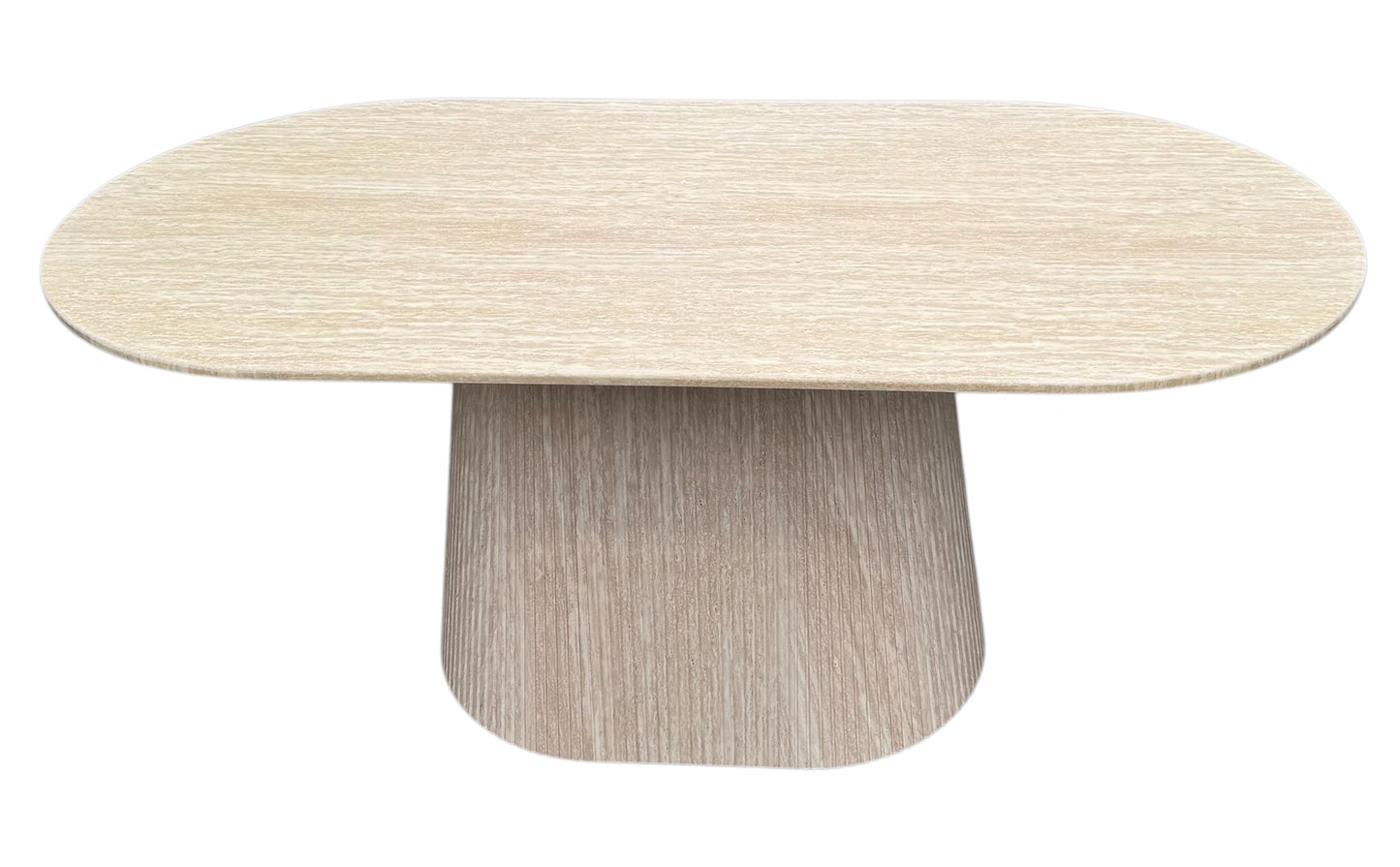 Travertine oval tafel 180cm