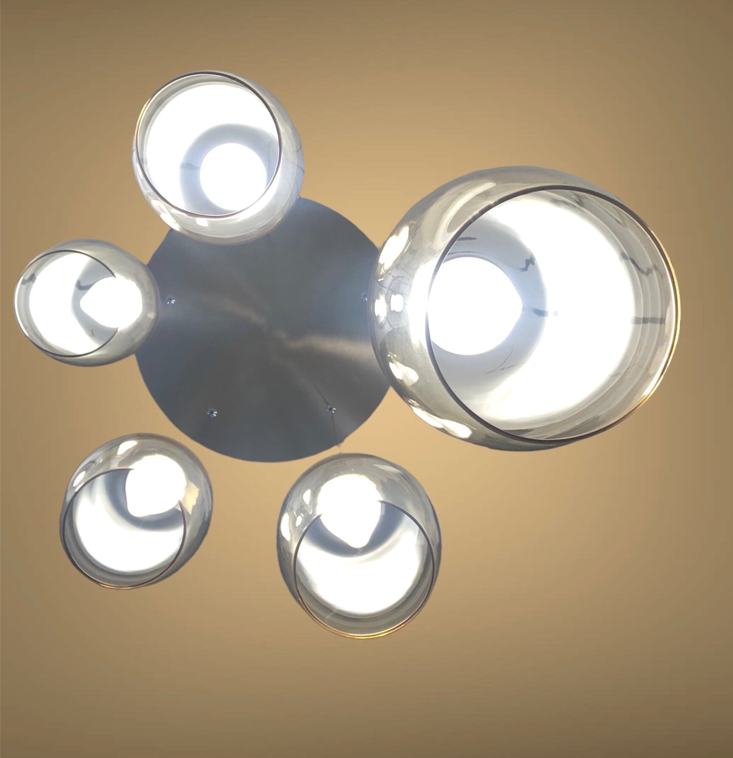 Glazen led hanglamp Smokey