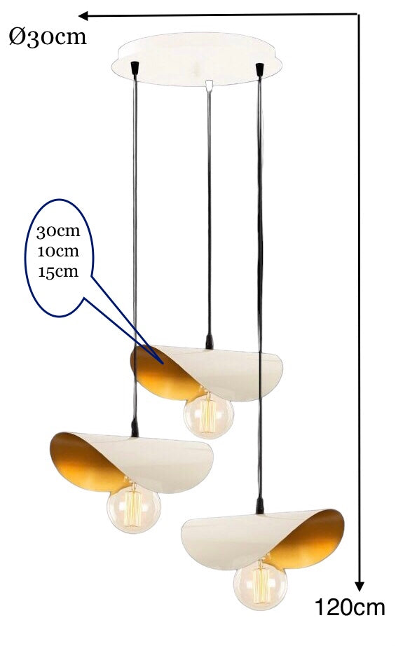 Hanglamp wit/goud