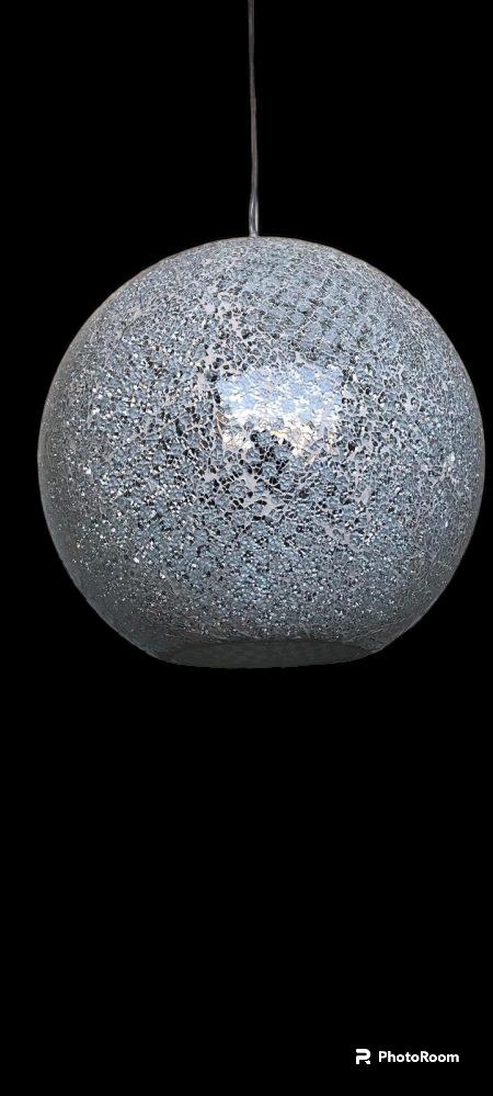 Mozaïek hanglamp bol/wit