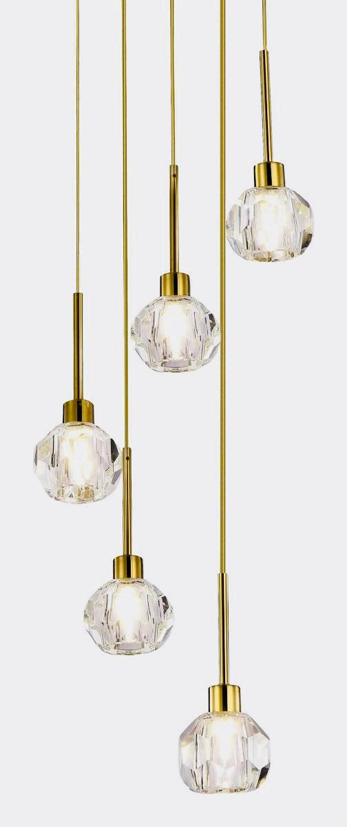 Glazen hanglamp bloem