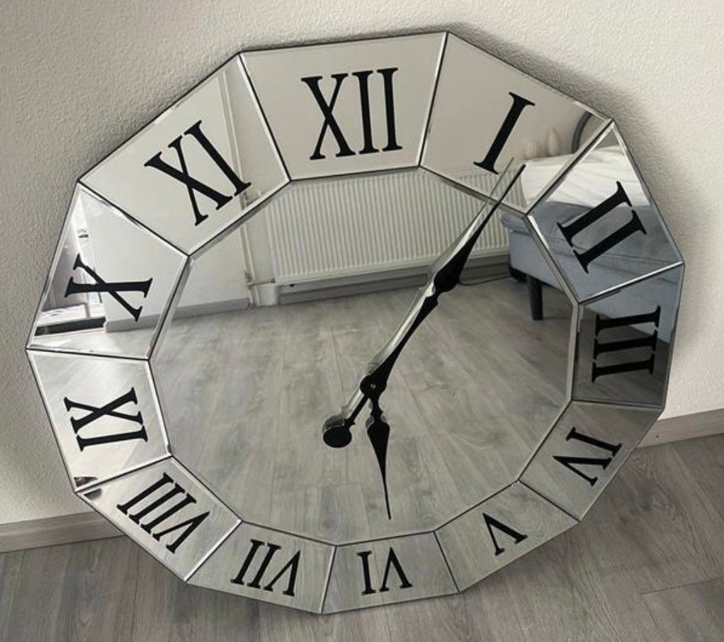 Wandklok spiegel 3Z