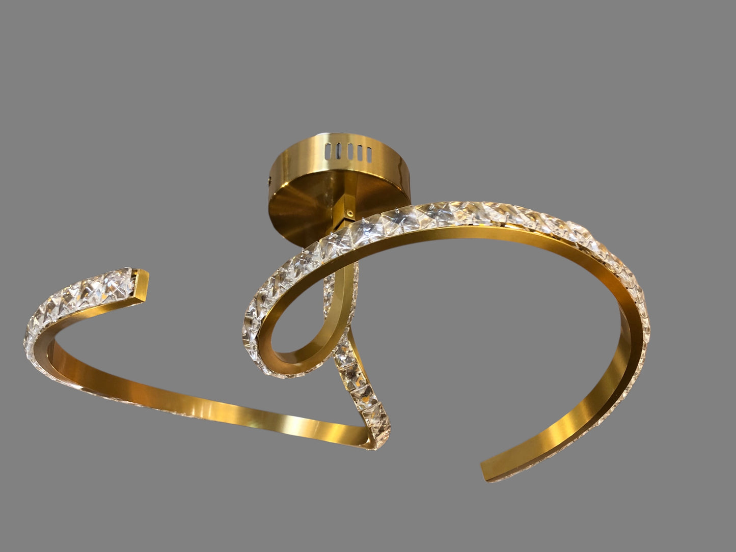 Curly van Infinity goud Led design plafondlamp 40cm