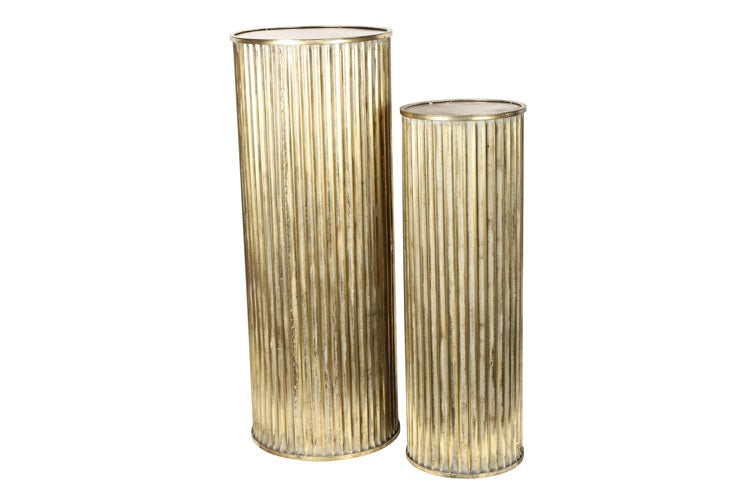 Zuil of pilaar decoratieve goudkleurig (set)