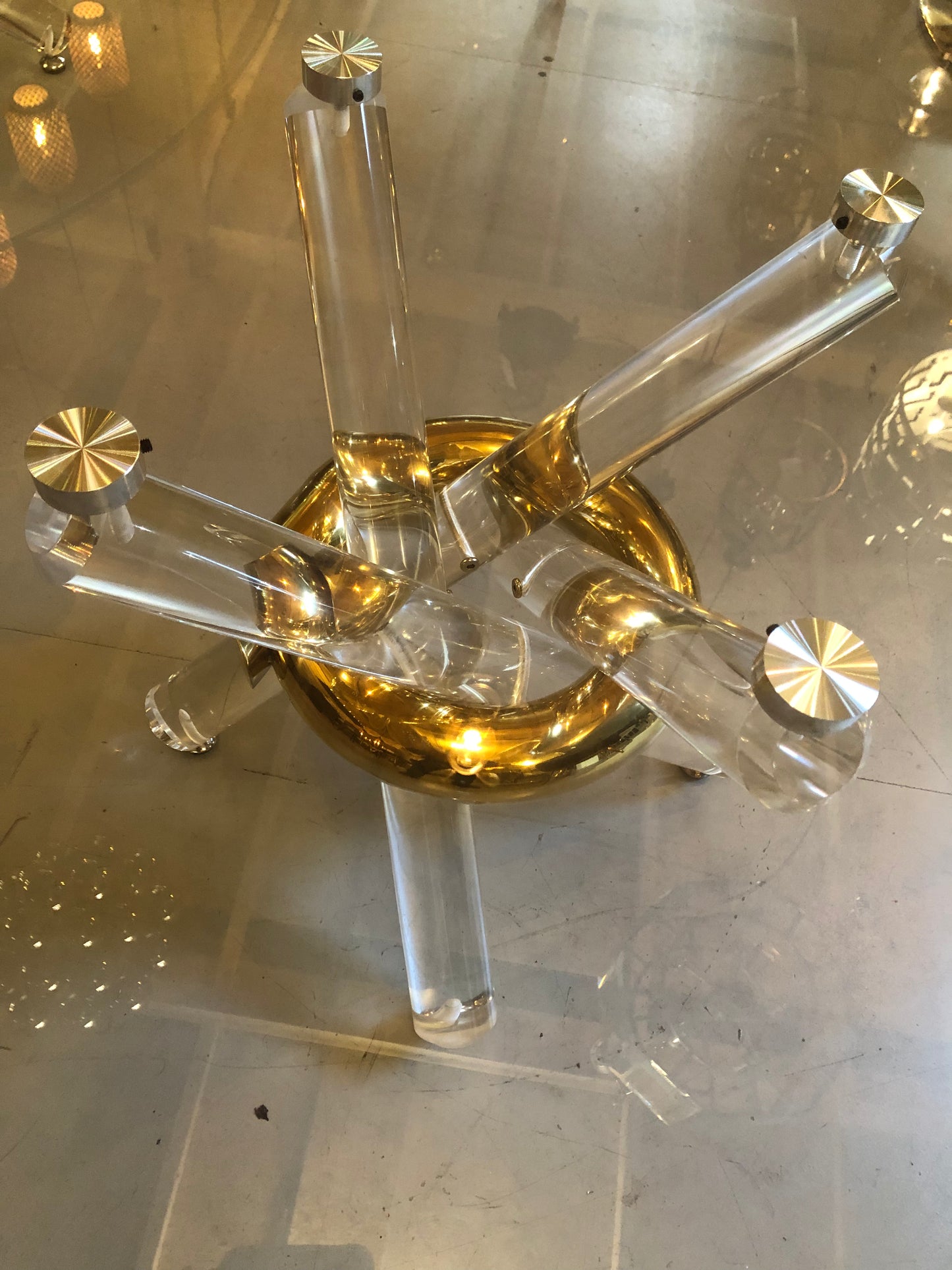 Glazen ronde tafel set