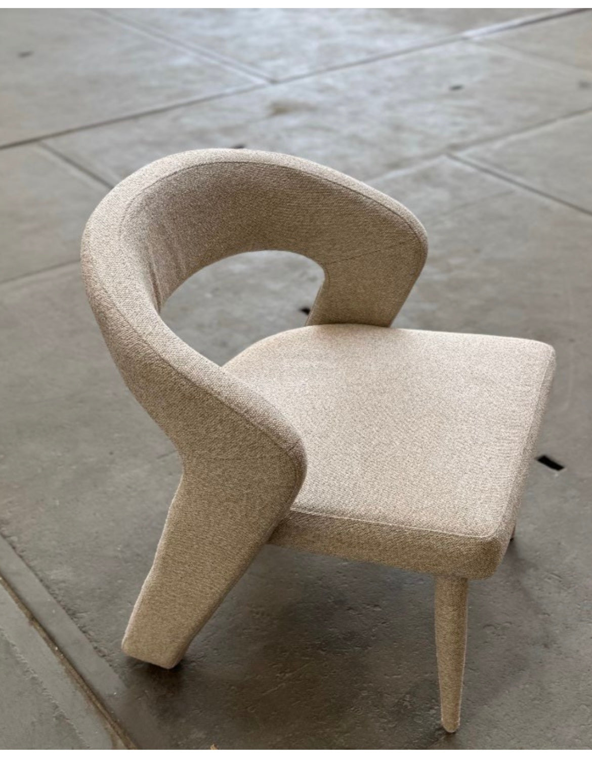 Gestoffeerd stoel taupe