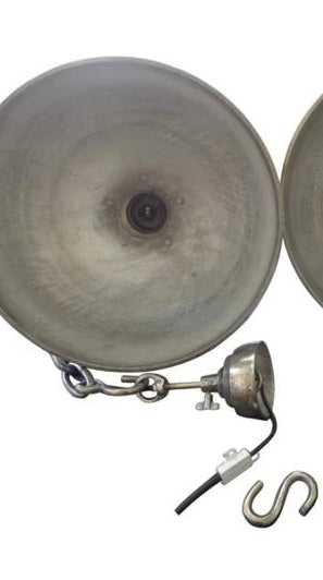 Industriële hanglamp ruw aluminium